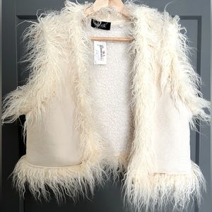Faux fur Vest. Never worn! Beautiful for a ski trip or girls night out!